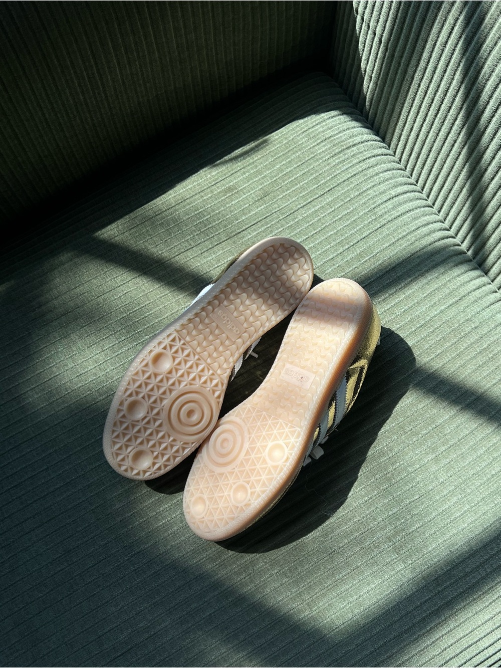 Adidas Metallic Gold Samba Sneakers - Women's - Picture 3 of 5